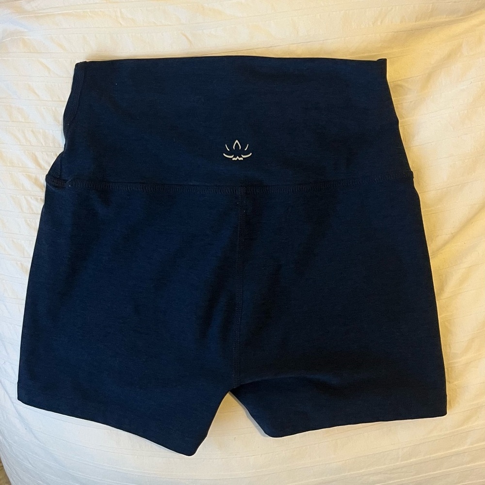 Beyond Yoga Keep Pace Spacedye 3” Shorts Medium Nocturnal Navy